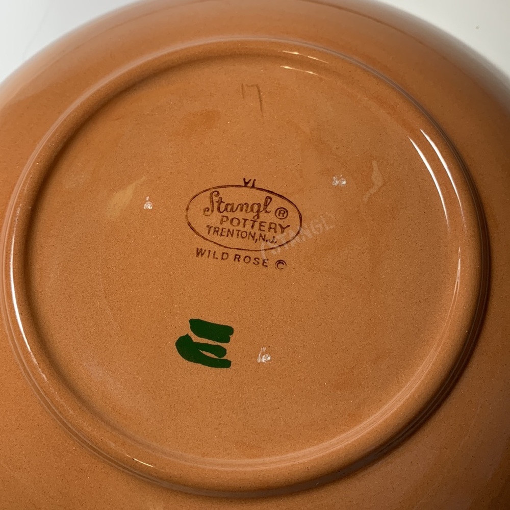 Stangl Pottery Bowls Wild Rose Set of Two Floral VTG Soup Salad Cereal 7.75β - Picture 15 of 15